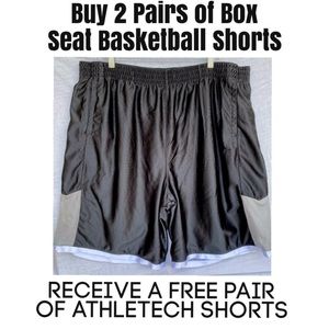 2 Drawstring Basketball Shorts with Pockets in Black & Maroon XXL & 3rd for FREE